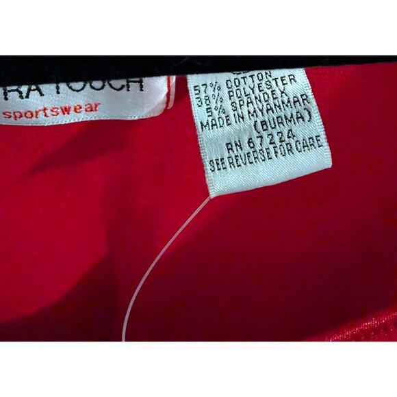 New Extra Touch Sportswear Red Stretch Tank Top Plus Size 3X Vintage Scoop Neck - Picture 4 of 7